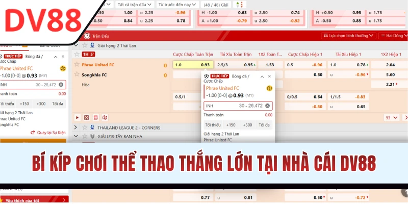 Bật mí kinh nghiệm soi kèo thể thao DV88 thắng lớn